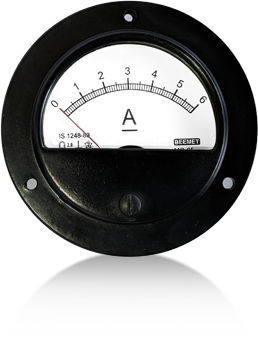Beemet M series Ammeters are manufactured in both Moving Coil and Moving Iron type, are designed for wide view with a clear glass front.