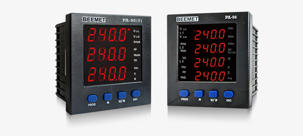 This image shows two models of our digital meters. These devices are used to measure power in a circuit