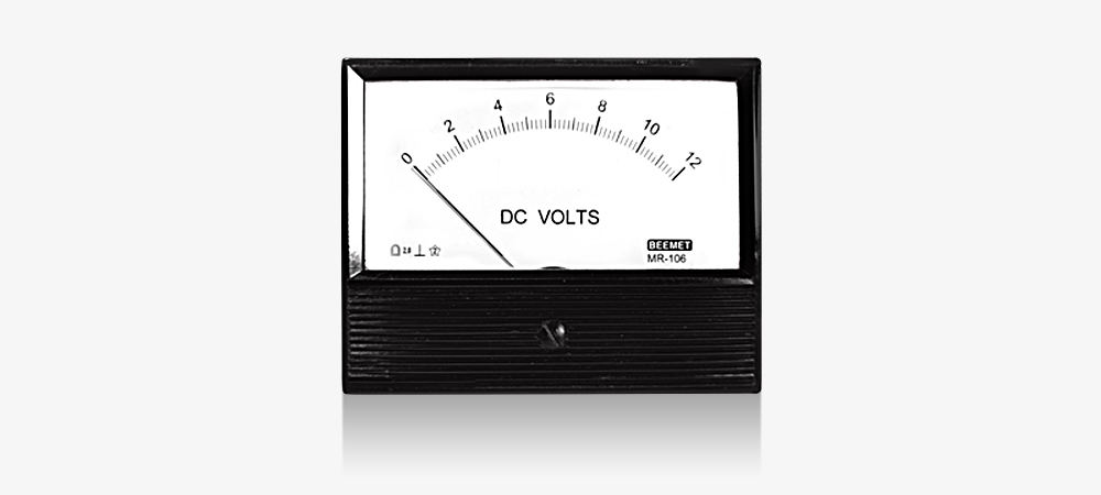 Beemet M series voltmeters are manufactured in both Moving Coil and Moving Iron type and are designed for wide view with a clear glass front.