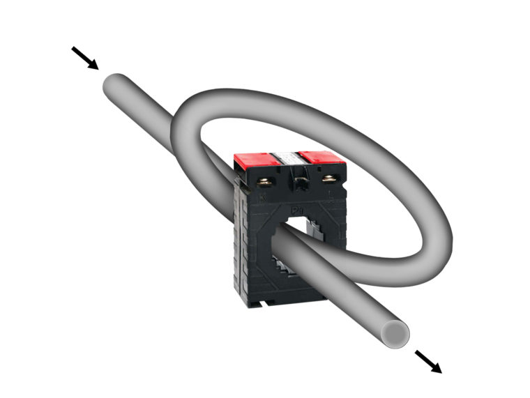 A current transformer is a device that helps in measuring alternating current, shown in the picture for a reference.