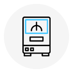 Frame illustration of a Analog Panel Meter.