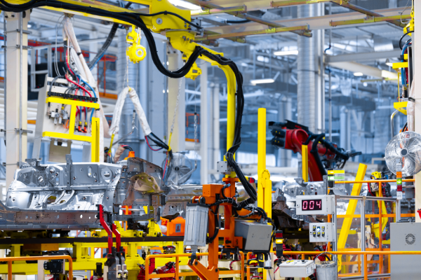 Industrial machinery usage of analog panel meters.